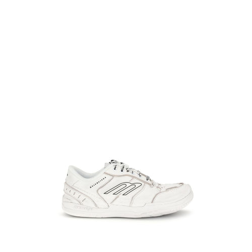 Balenciaga White Calf Leather Bos Taurus Athletic Sneakers - Luxury Boutique Co