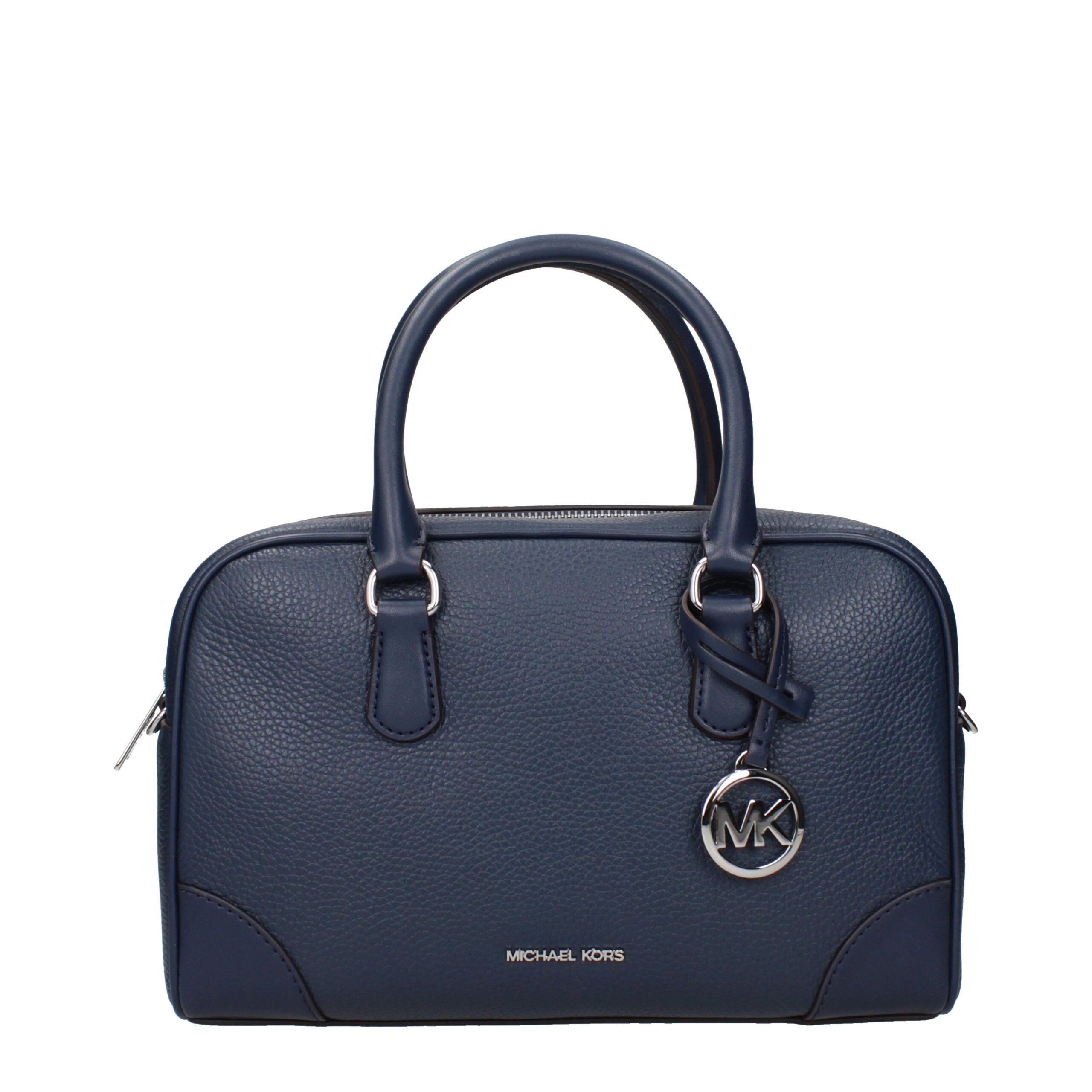 Michael Kors Blue Leather Handbag - Luxury Boutique Co