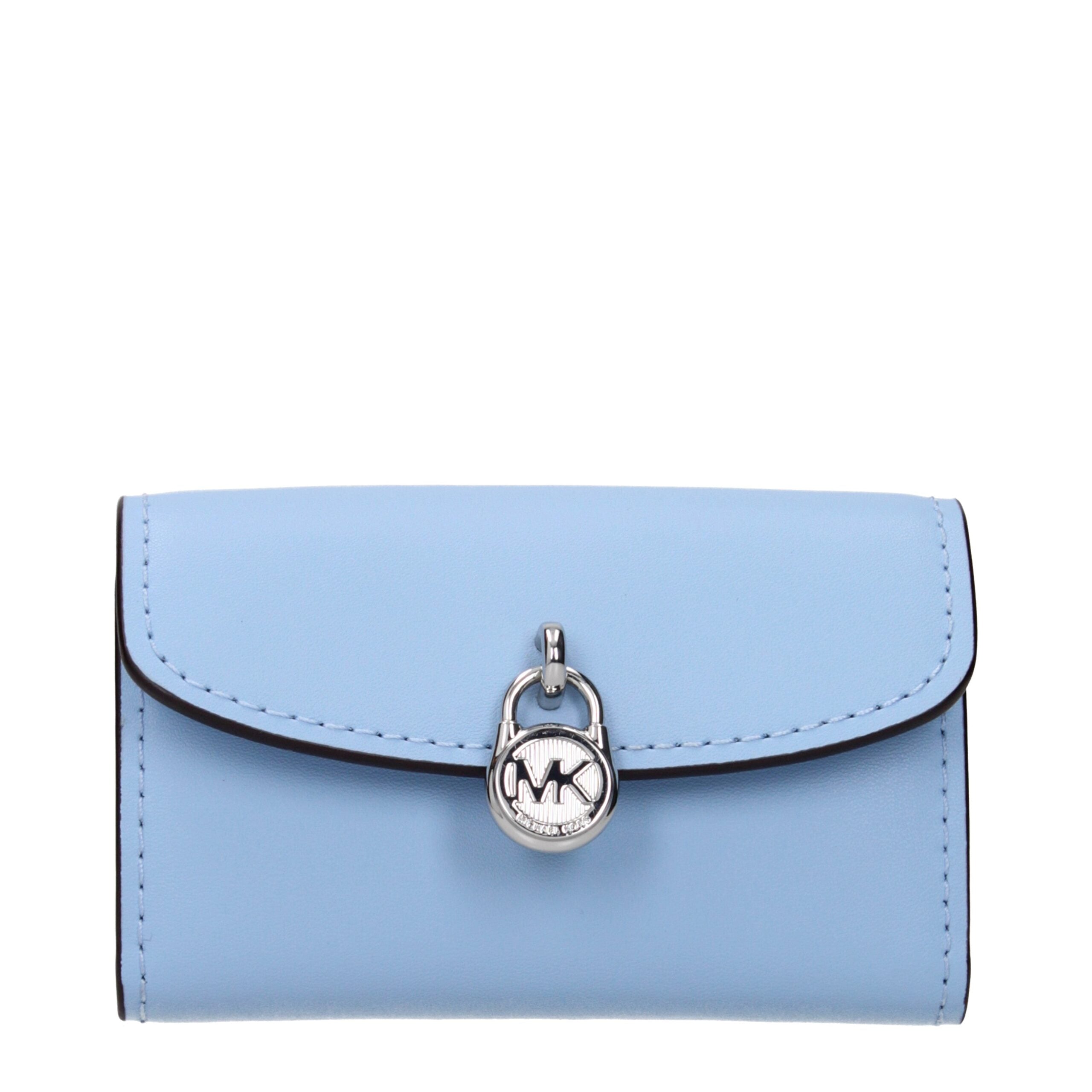 Michael Kors Light Blue Leather Wallet - Luxury Boutique Co