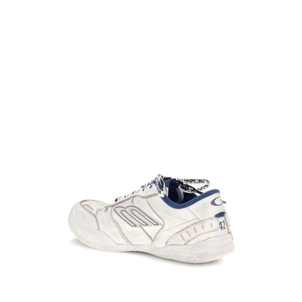 Balenciaga Gray Leather Athletic Sneakers - Luxury Boutique Co
