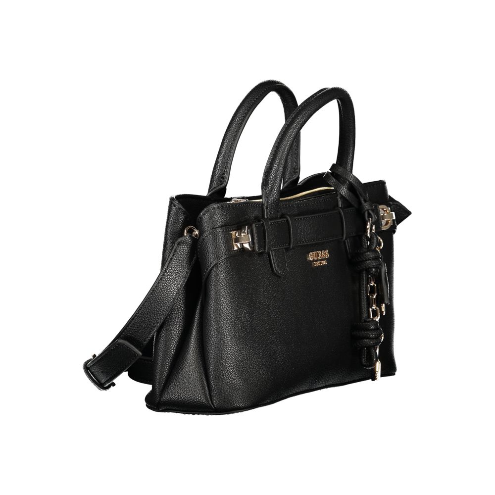 Guess Jeans Nero Poliuretano Women Handbag - Luxury Boutique Co