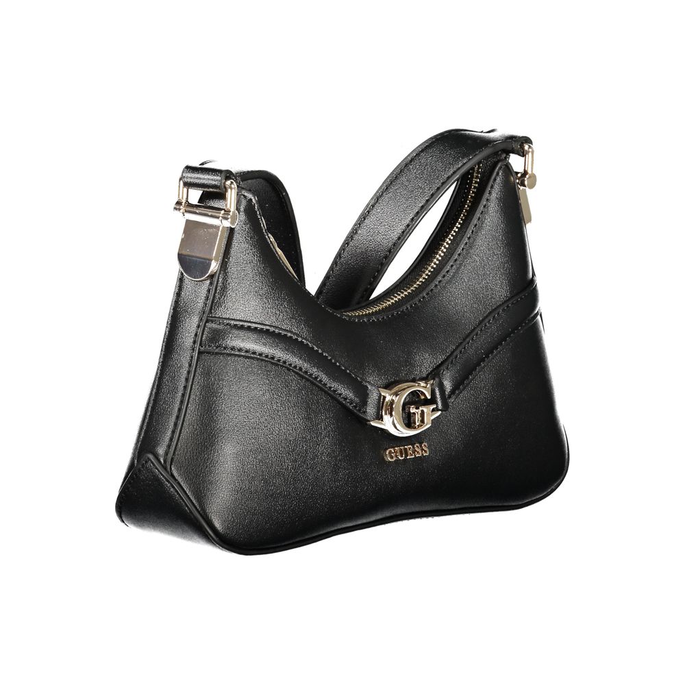 Guess Jeans Nero Poliuretano Women Shoulder Bag - Luxury Boutique Co