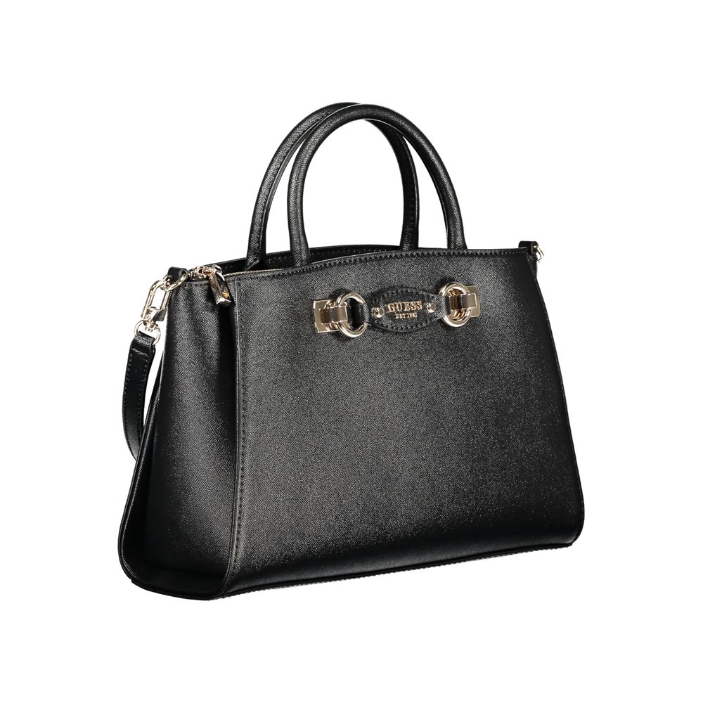 Guess Jeans Black Polyurethane Women Handbag - Luxury Boutique Co