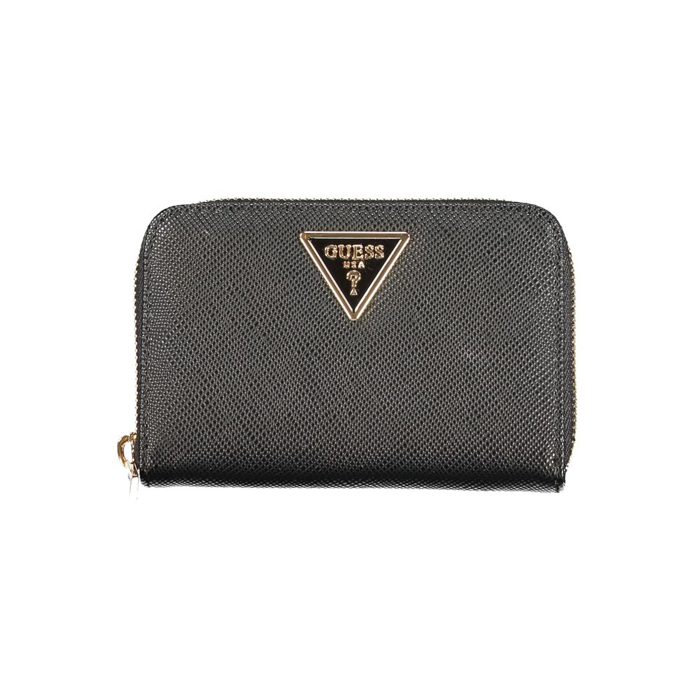 Guess Jeans Nero Poliuretano Women Wallet - Luxury Boutique Co