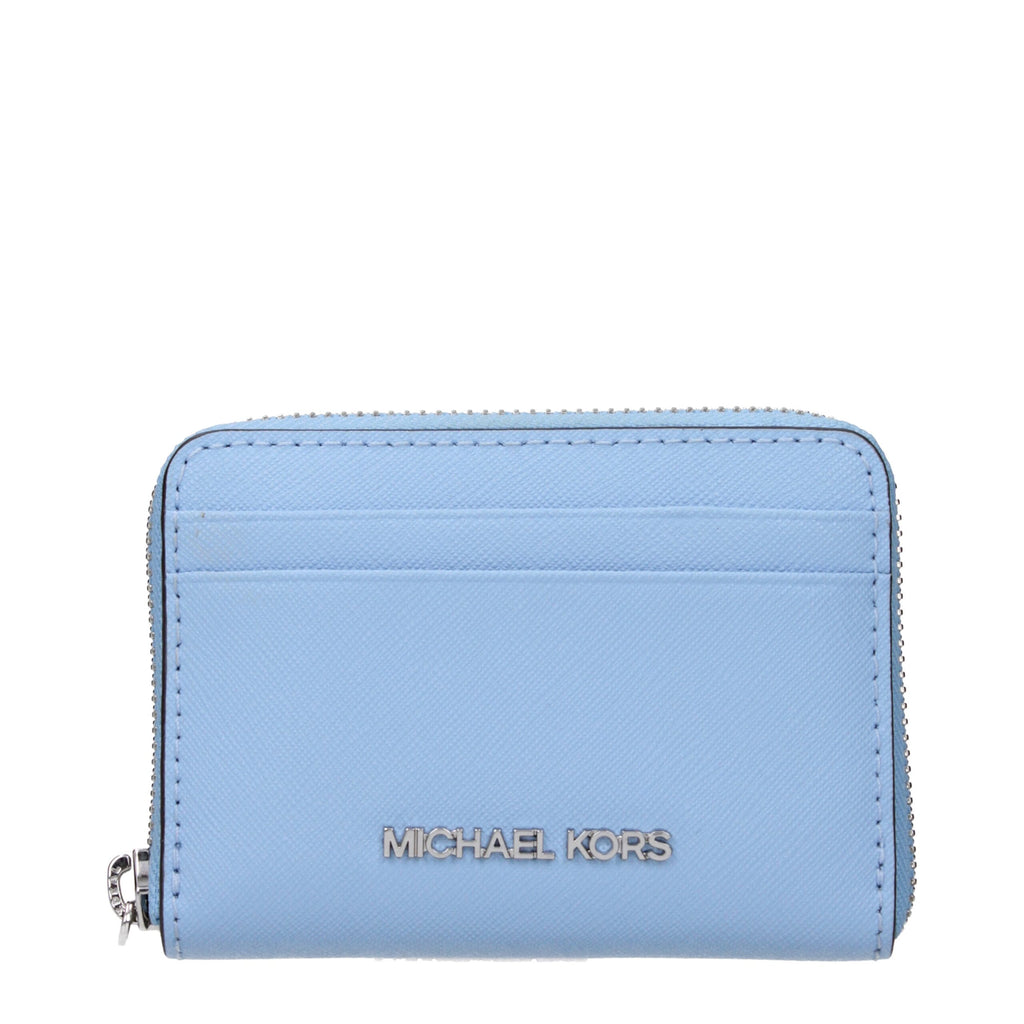 Michael Kors Light Blue Leather Cardholder - Luxury Boutique Co