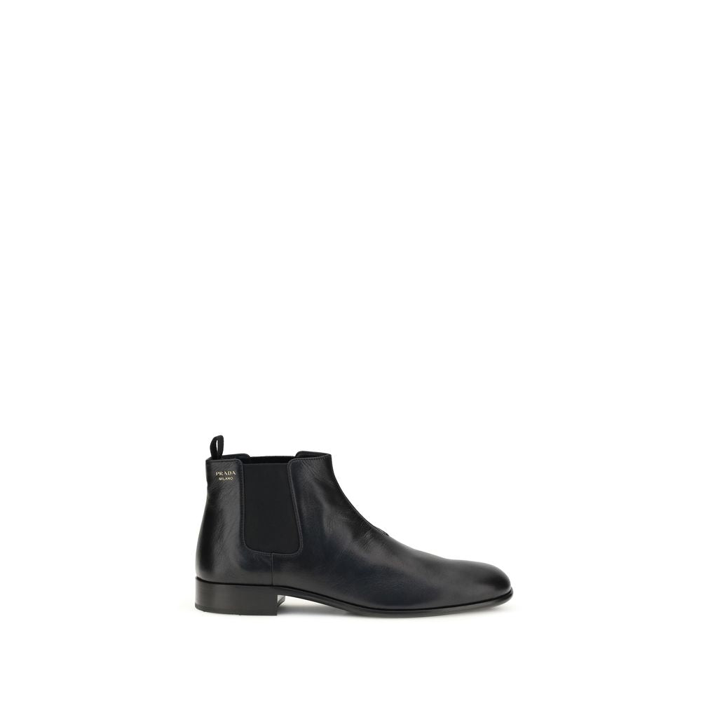 Prada Black Goatskin Ankle Boots - Luxury Boutique Co