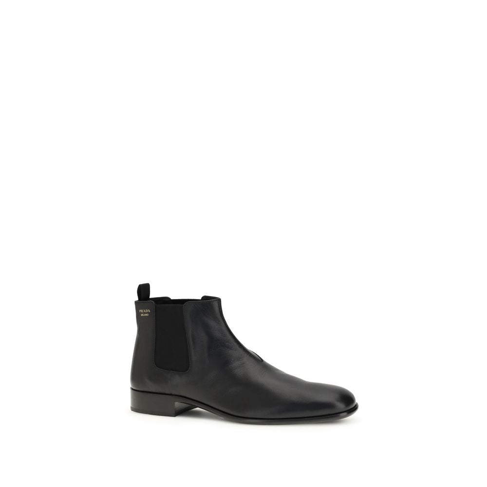 Prada Black Goatskin Ankle Boots - Luxury Boutique Co