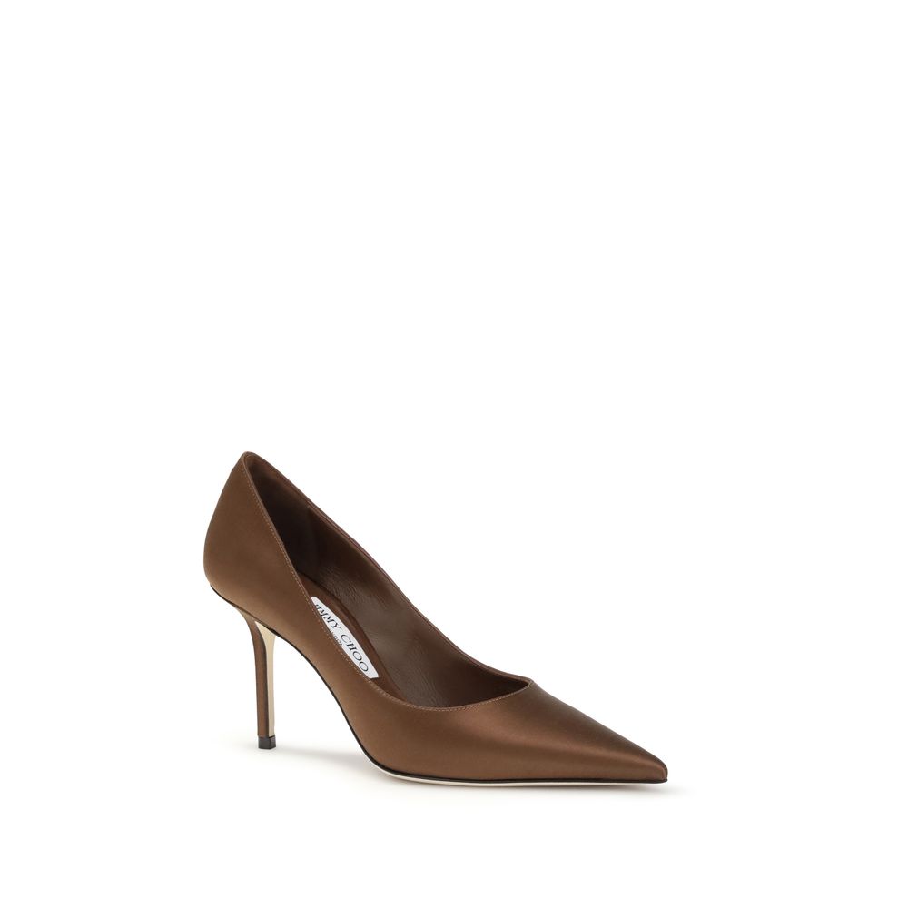 Jimmy Choo Brown Silk Pumps - Luxury Boutique Co