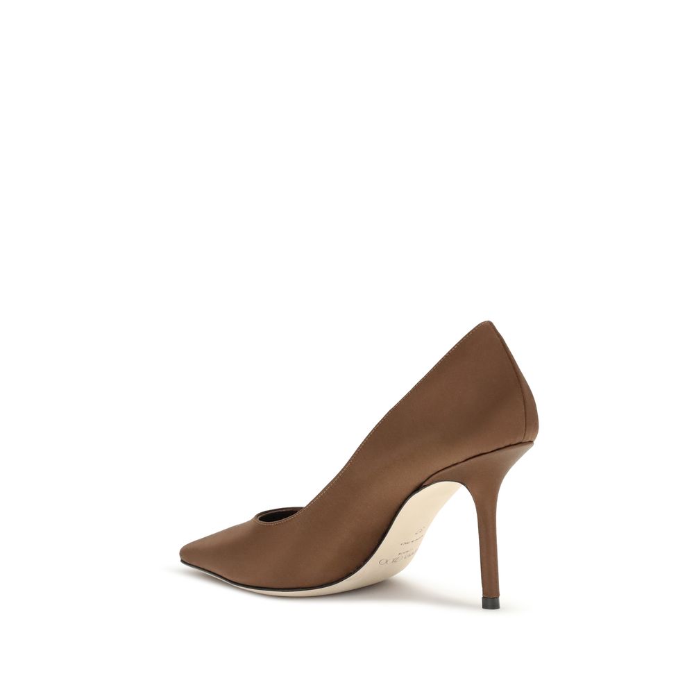 Jimmy Choo Brown Silk Pumps - Luxury Boutique Co