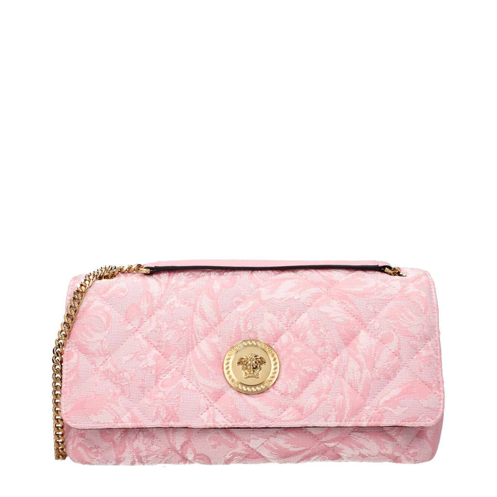 Versace Pink Fabric Shoulder Bag - Luxury Boutique Co