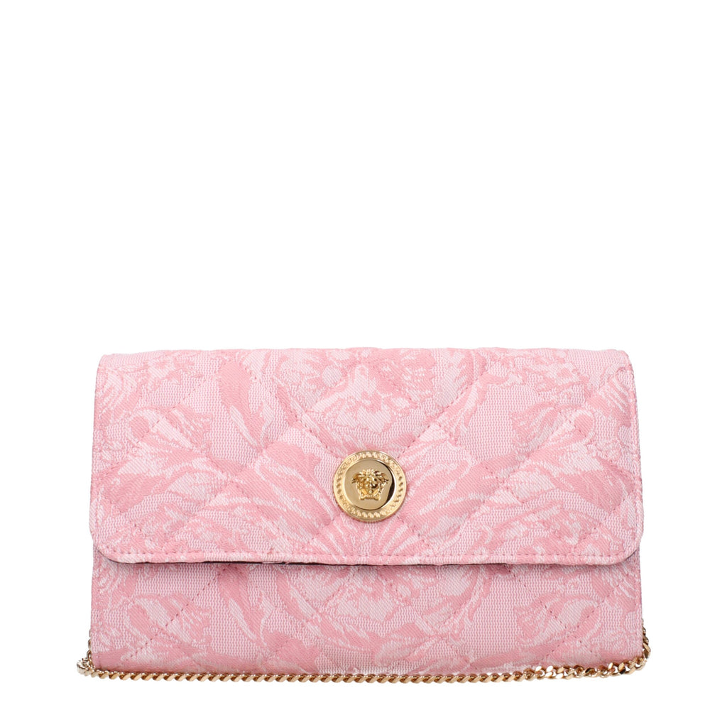 Versace Pink Fabric Clutch Bag - Luxury Boutique Co