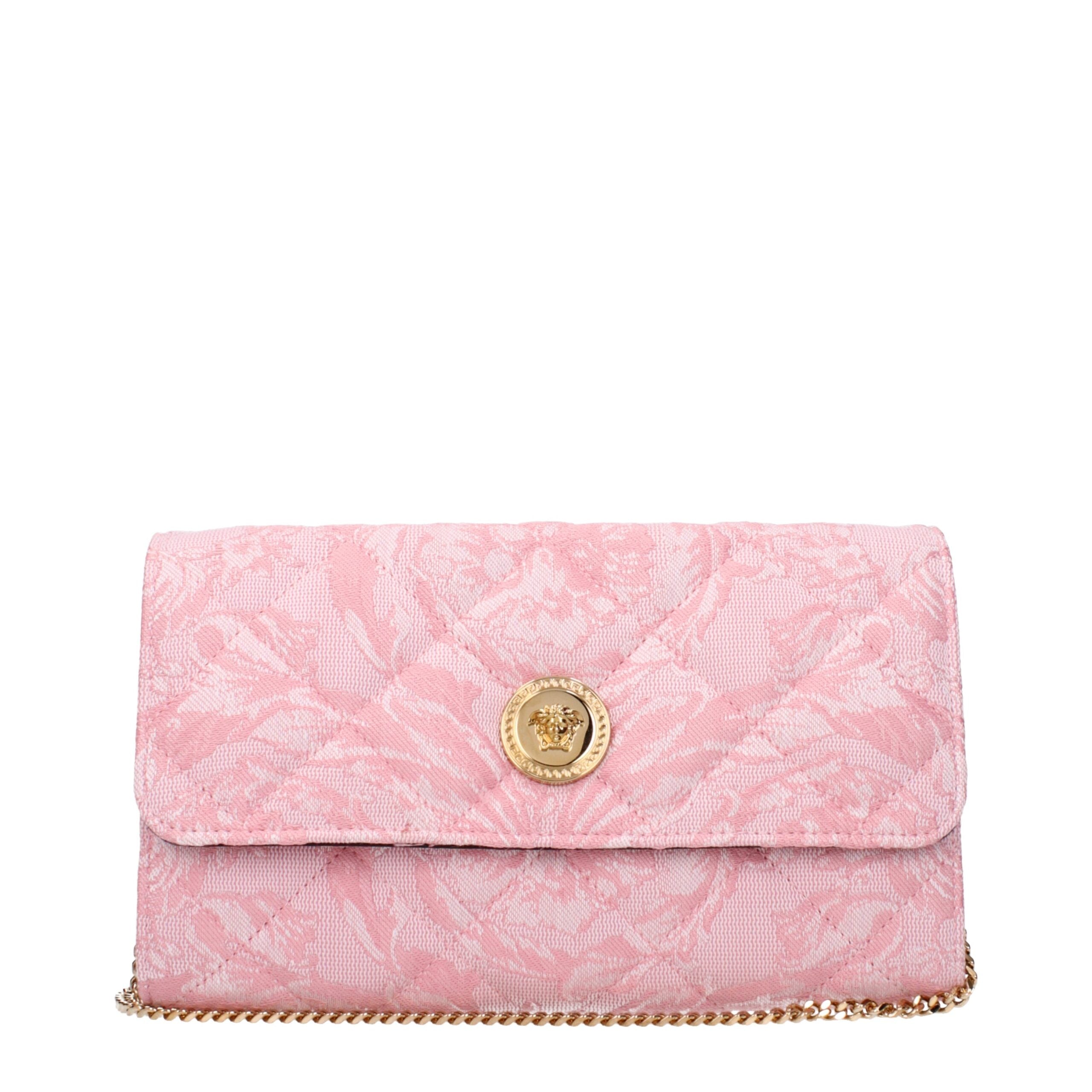 Versace Pink Fabric Clutch Bag - Luxury Boutique Co
