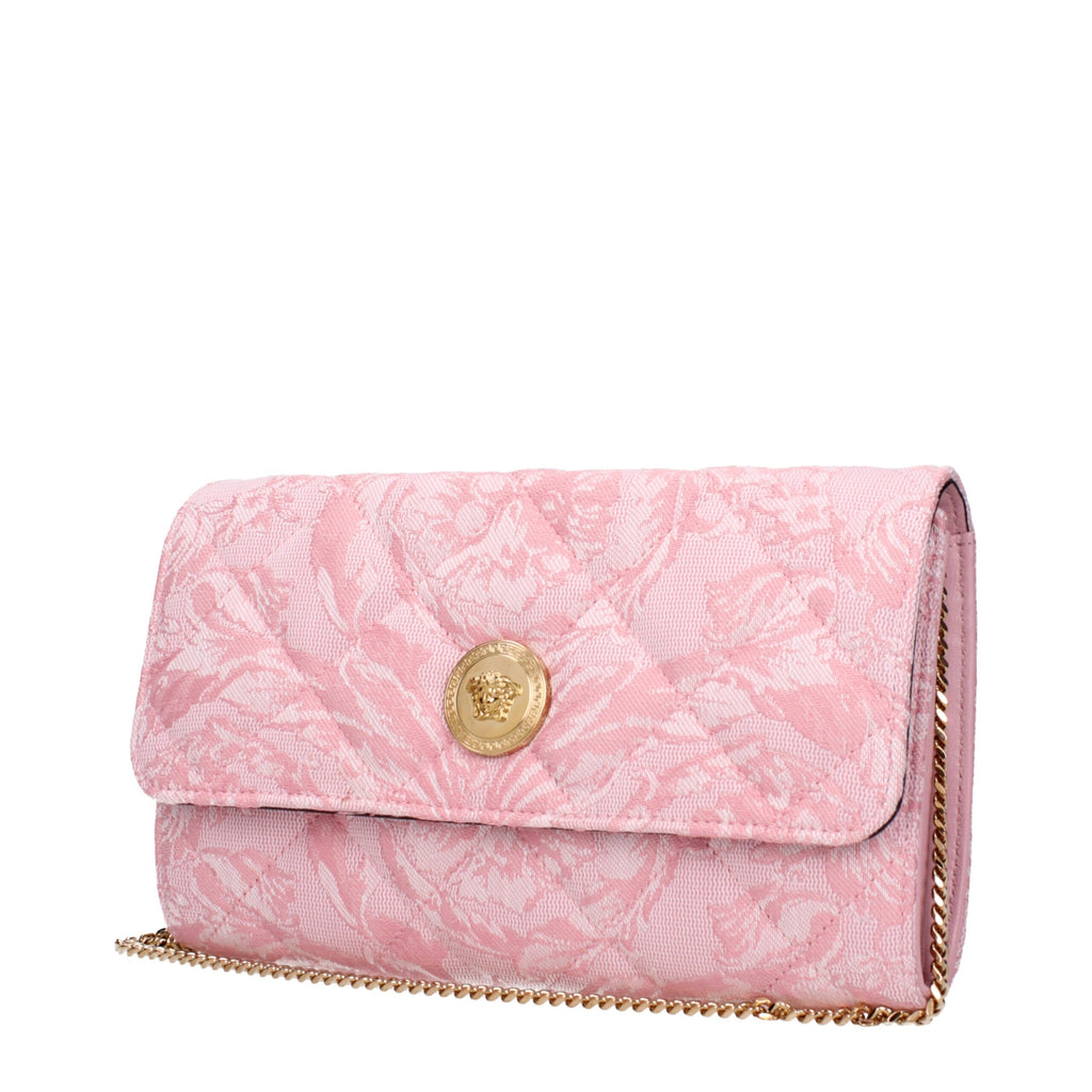 Versace Pink Fabric Clutch Bag - Luxury Boutique Co