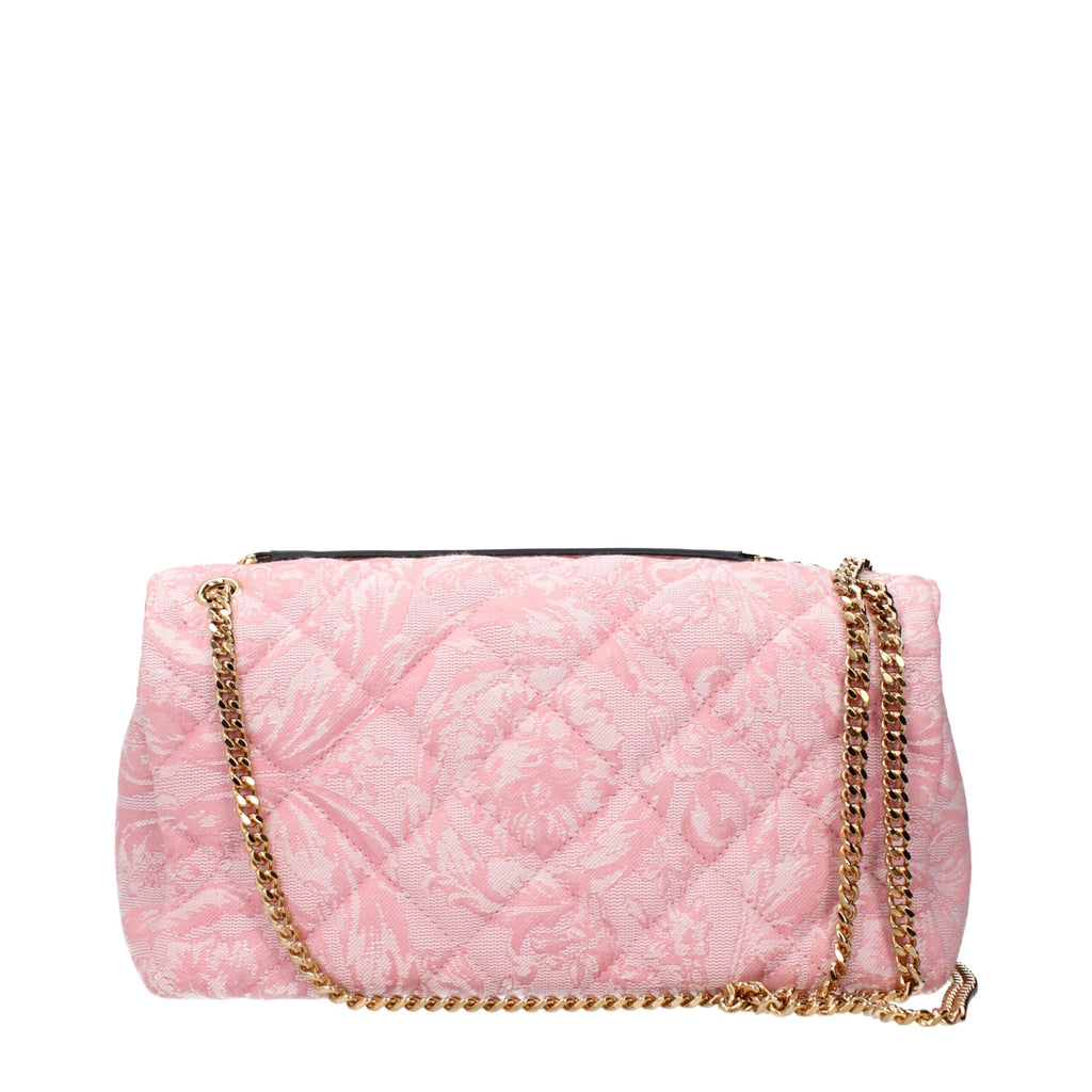 Versace Pink Fabric Shoulder Bag - Luxury Boutique Co