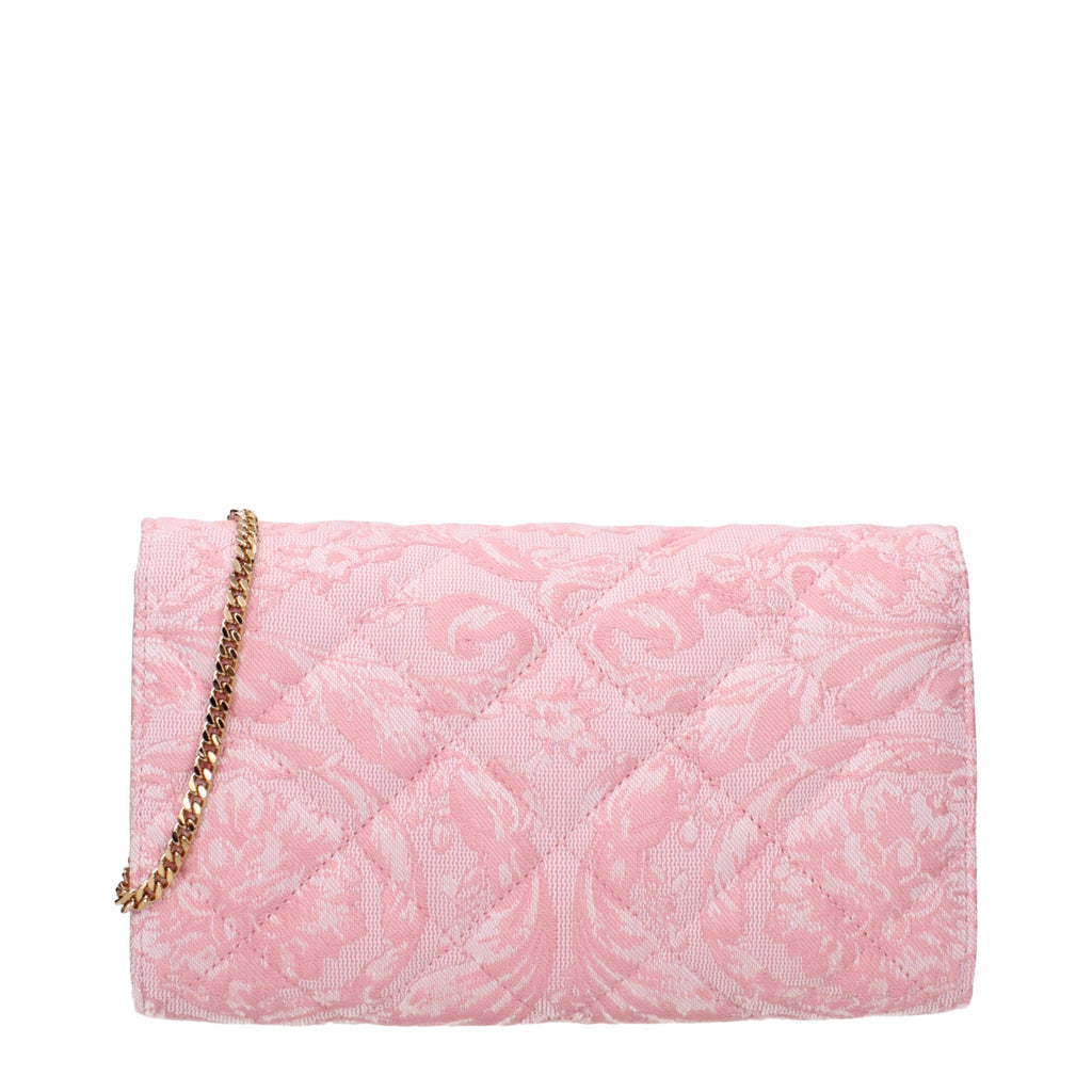 Versace Pink Fabric Clutch Bag - Luxury Boutique Co