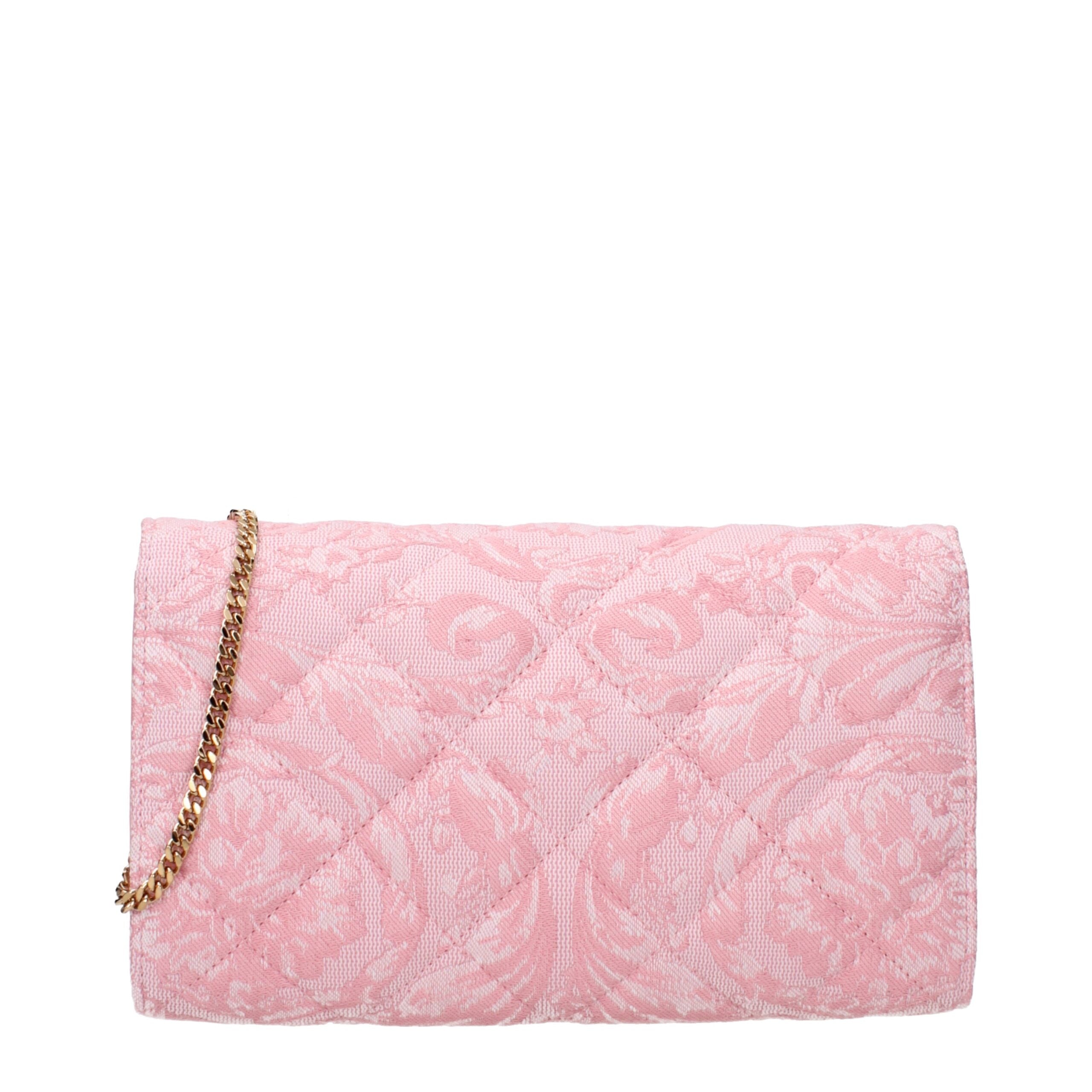 Versace Pink Fabric Clutch Bag - Luxury Boutique Co