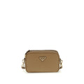 Prada Beige Calf Leather Bos Taurus Shoulder Bag - Luxury Boutique Co