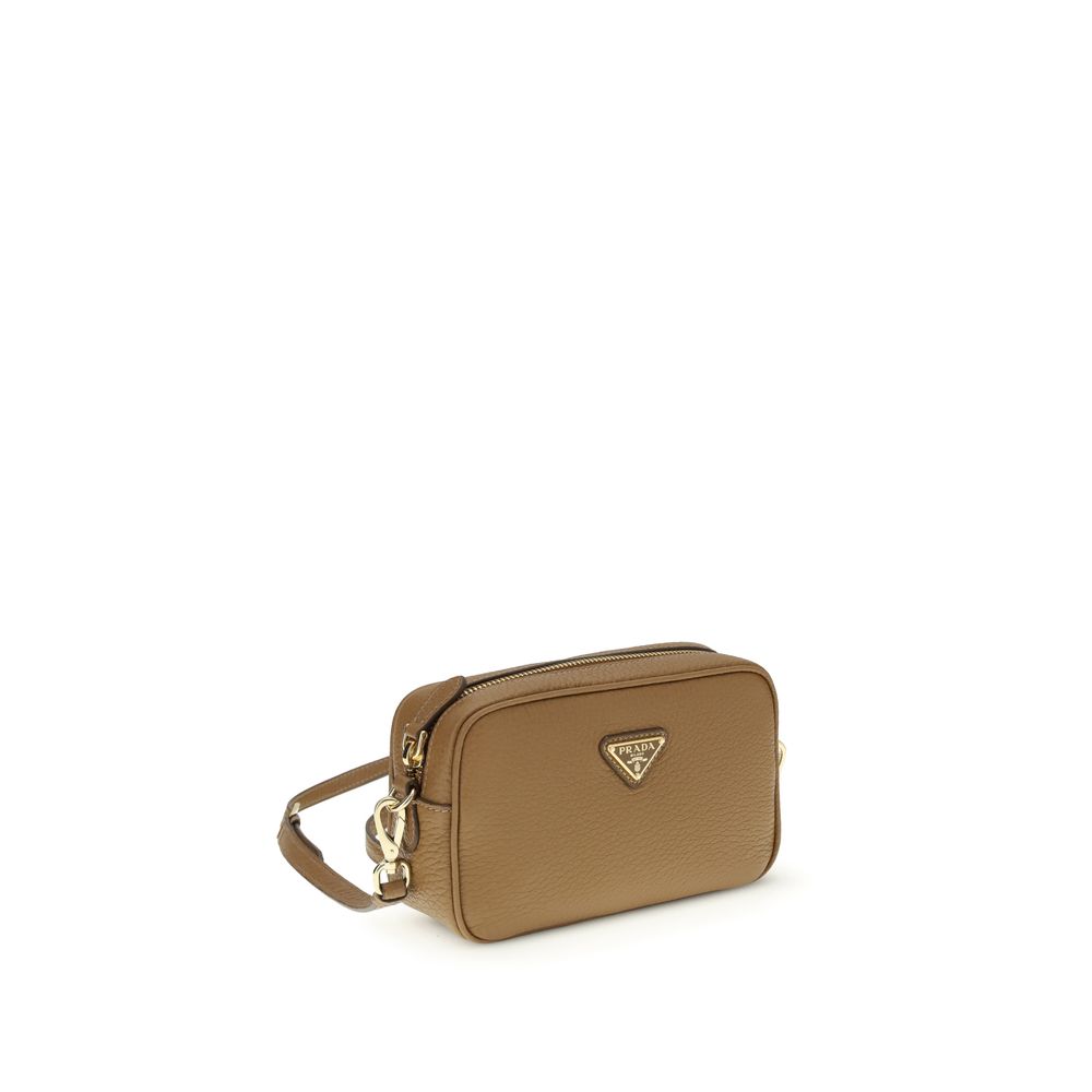 Prada Beige Calf Leather Bos Taurus Shoulder Bag - Luxury Boutique Co