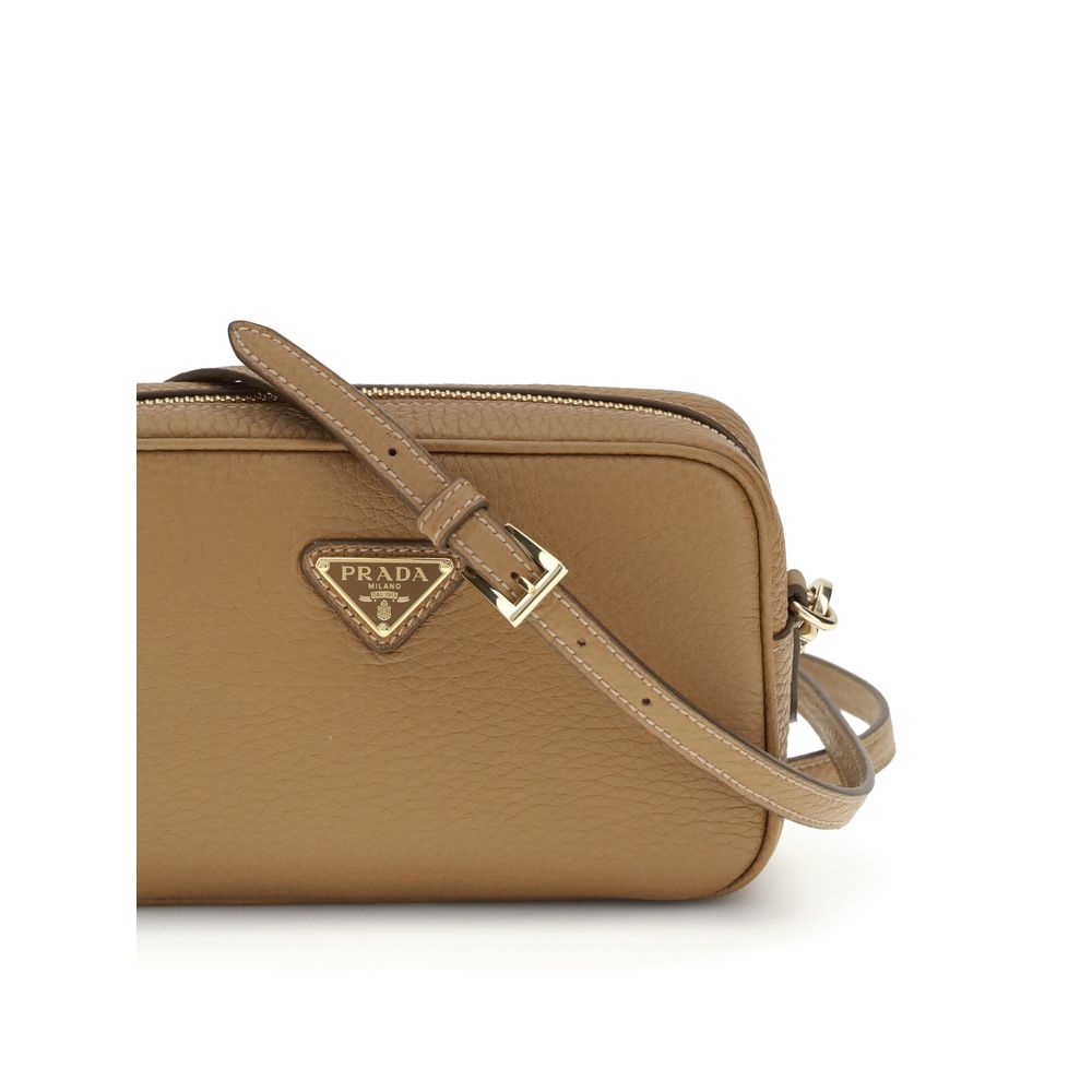 Prada Beige Calf Leather Bos Taurus Shoulder Bag - Luxury Boutique Co