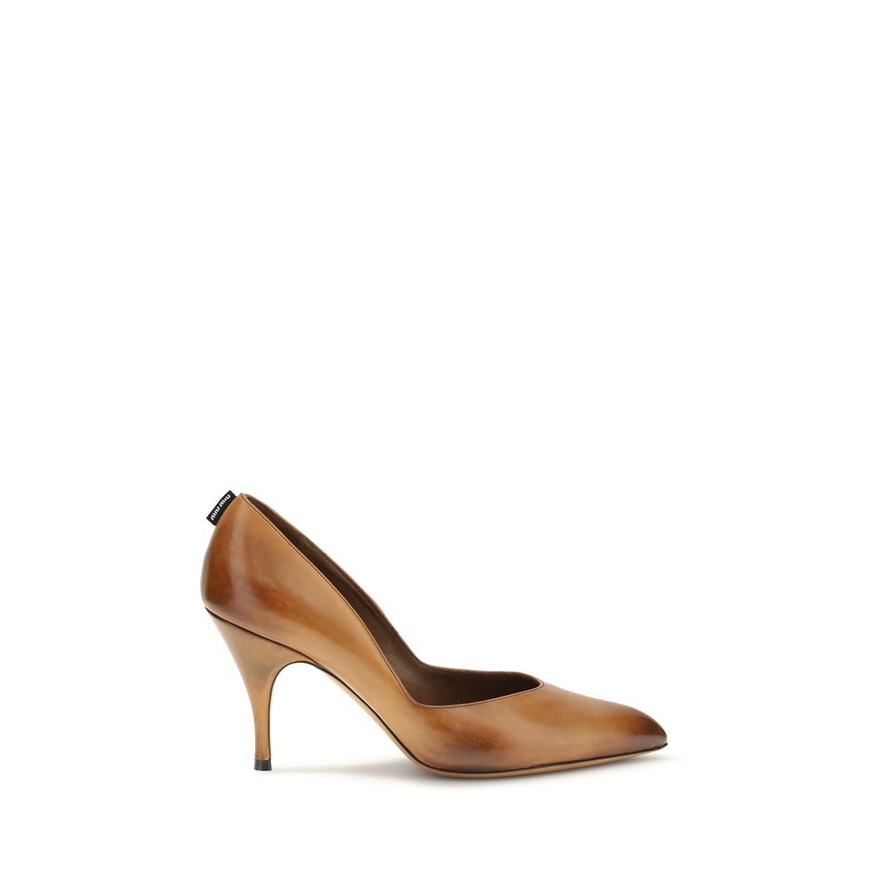 Miu Miu Beige Leather High Heel Pumps - Luxury Boutique Co