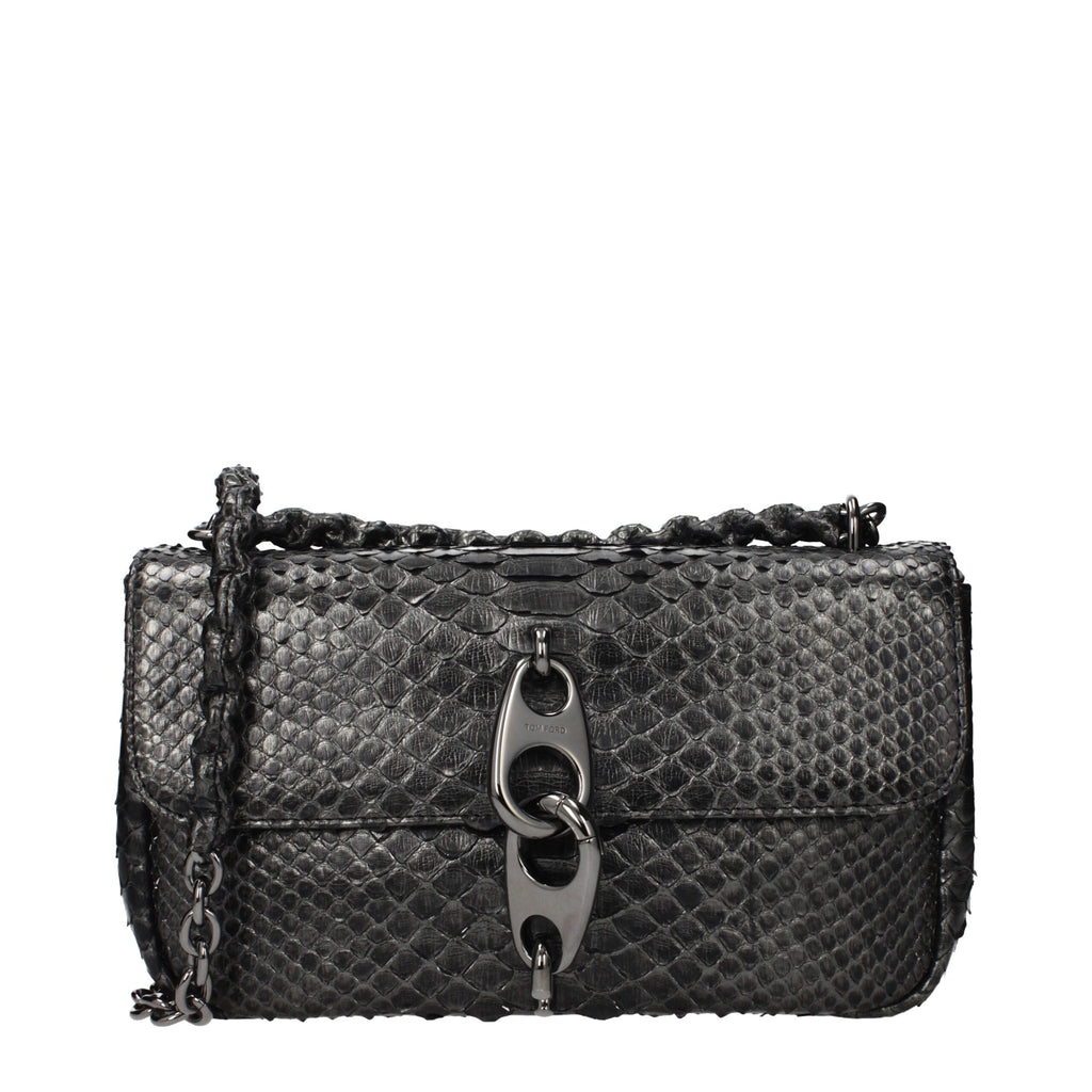 Tom Ford Gray Skin Shoulder Bag - Luxury Boutique Co