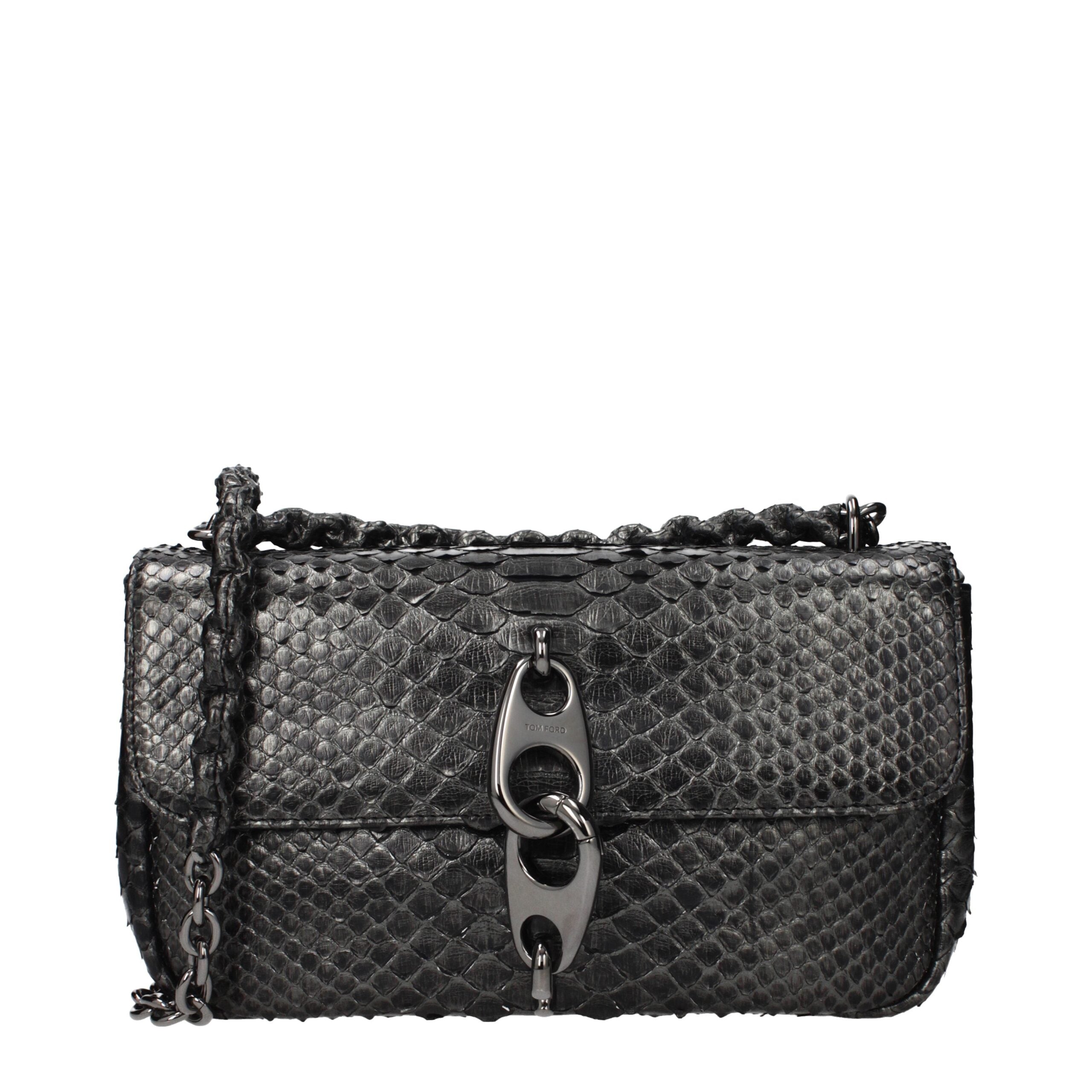 Tom Ford Gray Skin Shoulder Bag - Luxury Boutique Co