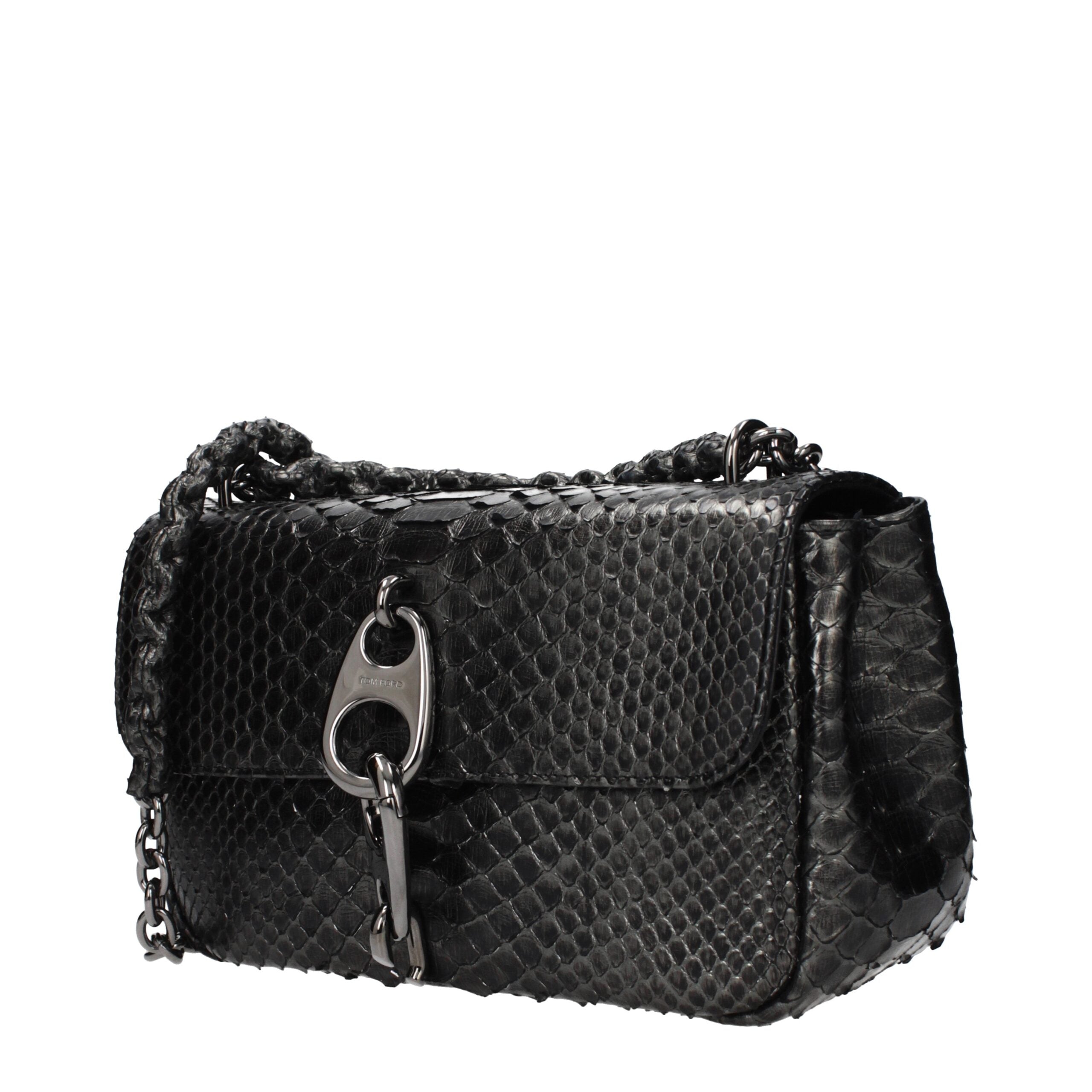 Tom Ford Gray Skin Shoulder Bag - Luxury Boutique Co
