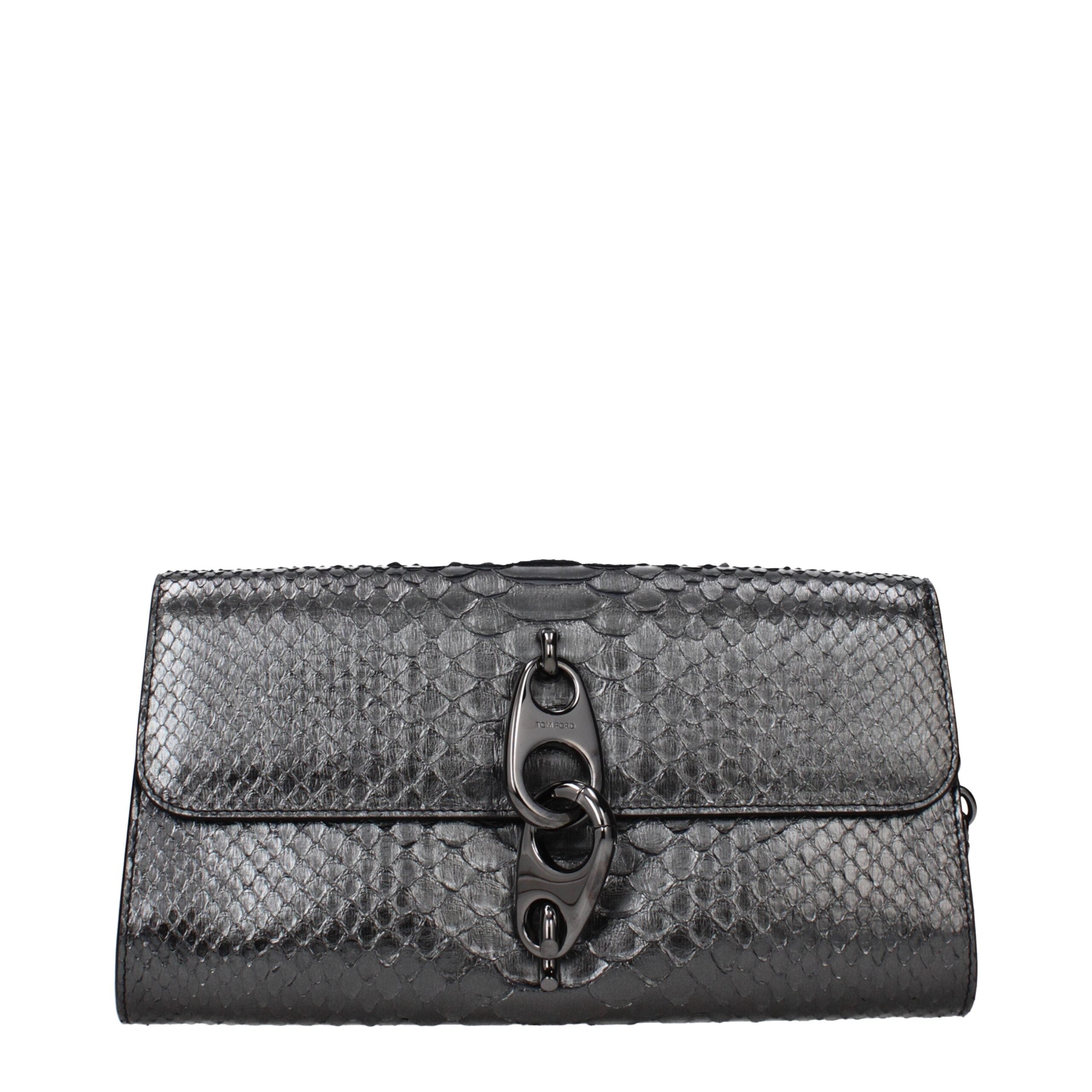 Tom Ford Gray Skin Clutch Bag - Luxury Boutique Co