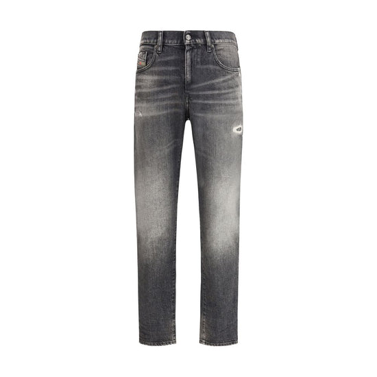Diesel Gray Cotton Relaxed Fit Jeans
