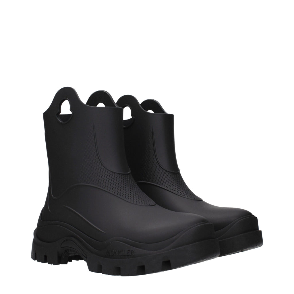 Moncler Black Cotton Ankle Boots - Luxury Boutique Co