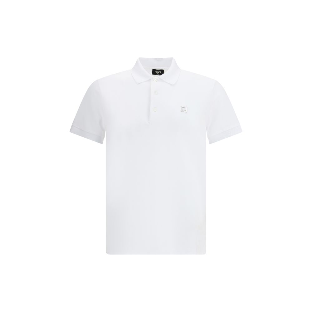 Fendi White Cotton Polo Shirt - Luxury Boutique Co