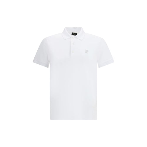 Fendi White Cotton Polo Shirt - Luxury Boutique Co