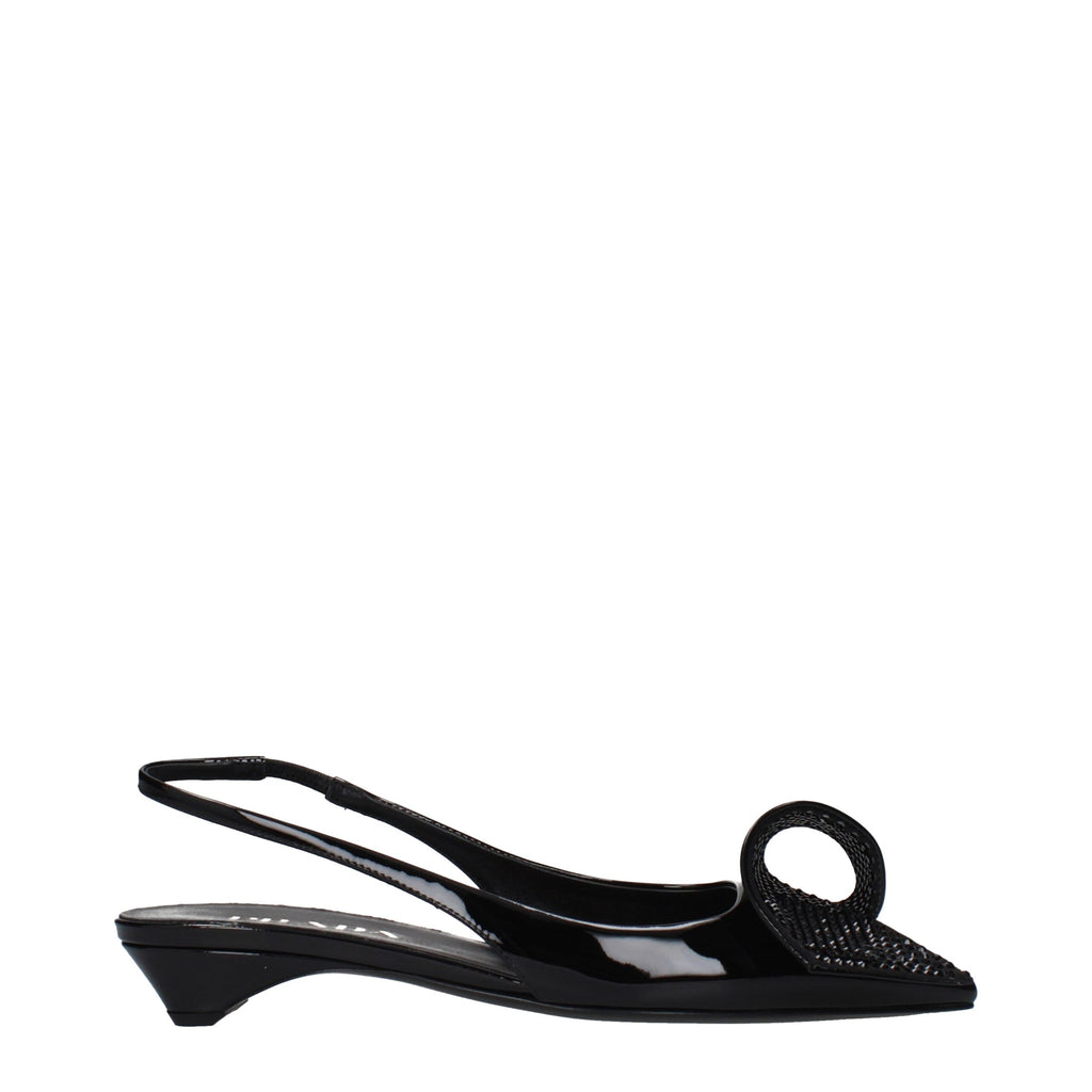 Prada Black Leather Flat Sandals - Luxury Boutique Co