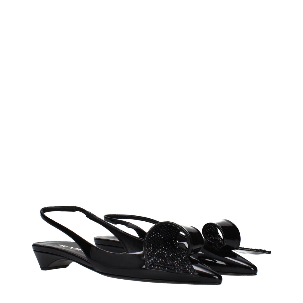 Prada Black Leather Flat Sandals - Luxury Boutique Co